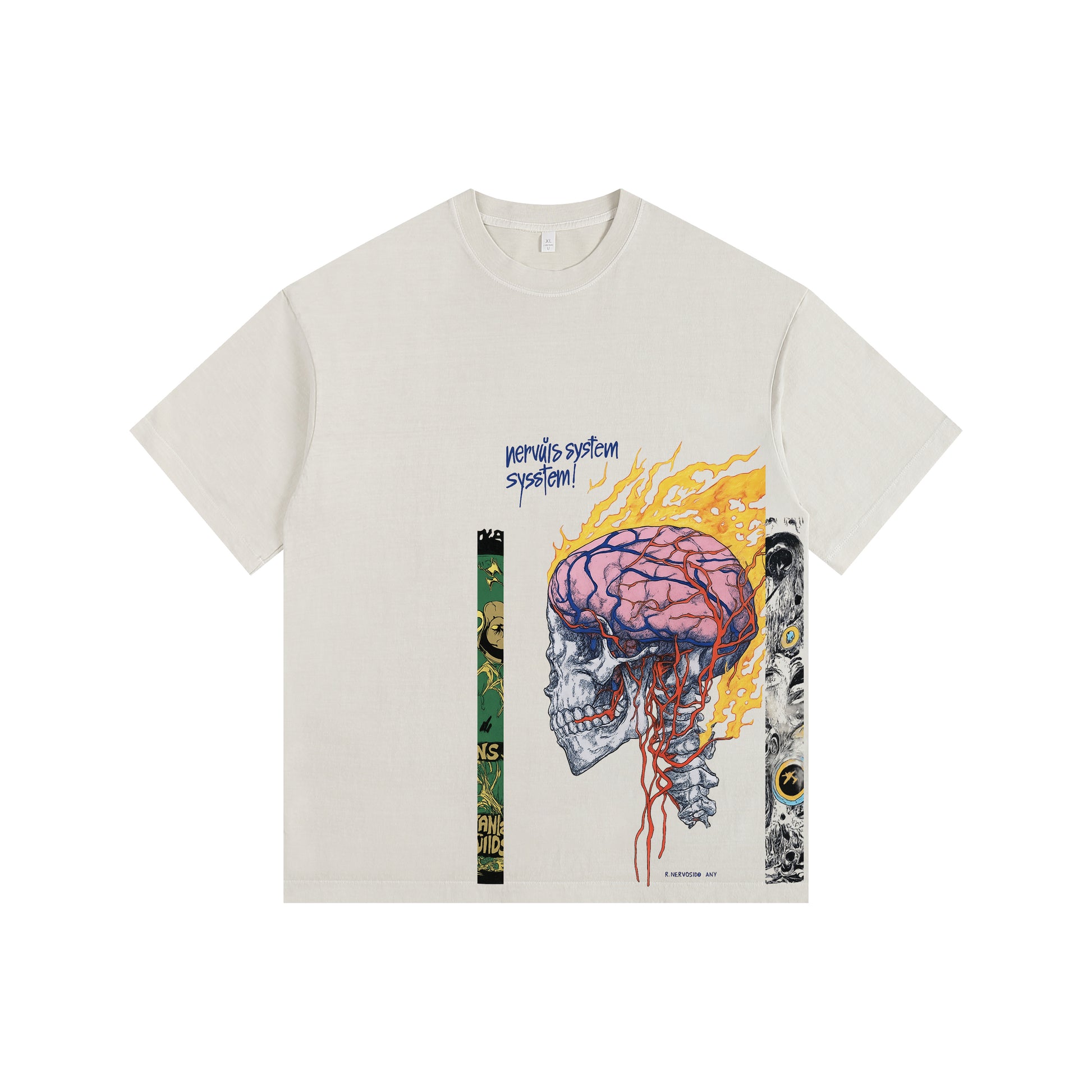 Blaze Skull Vintage-washed oversized T-shirt