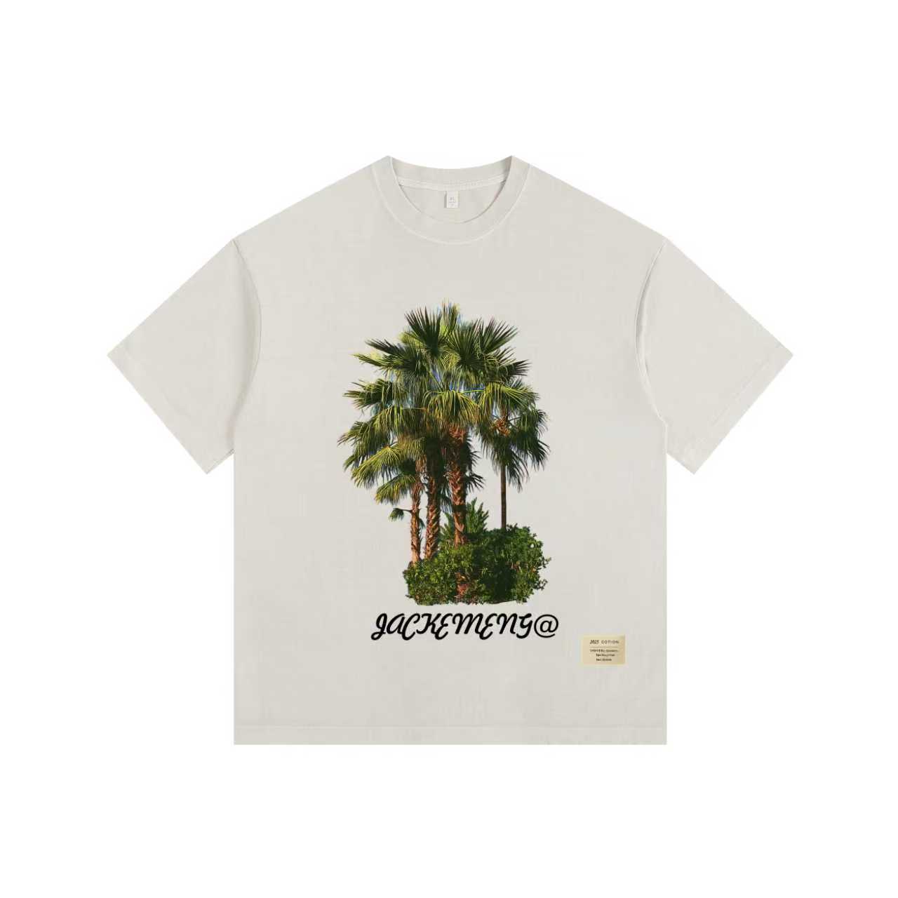 Coconut Tree Vintage-washed oversized T-shirt