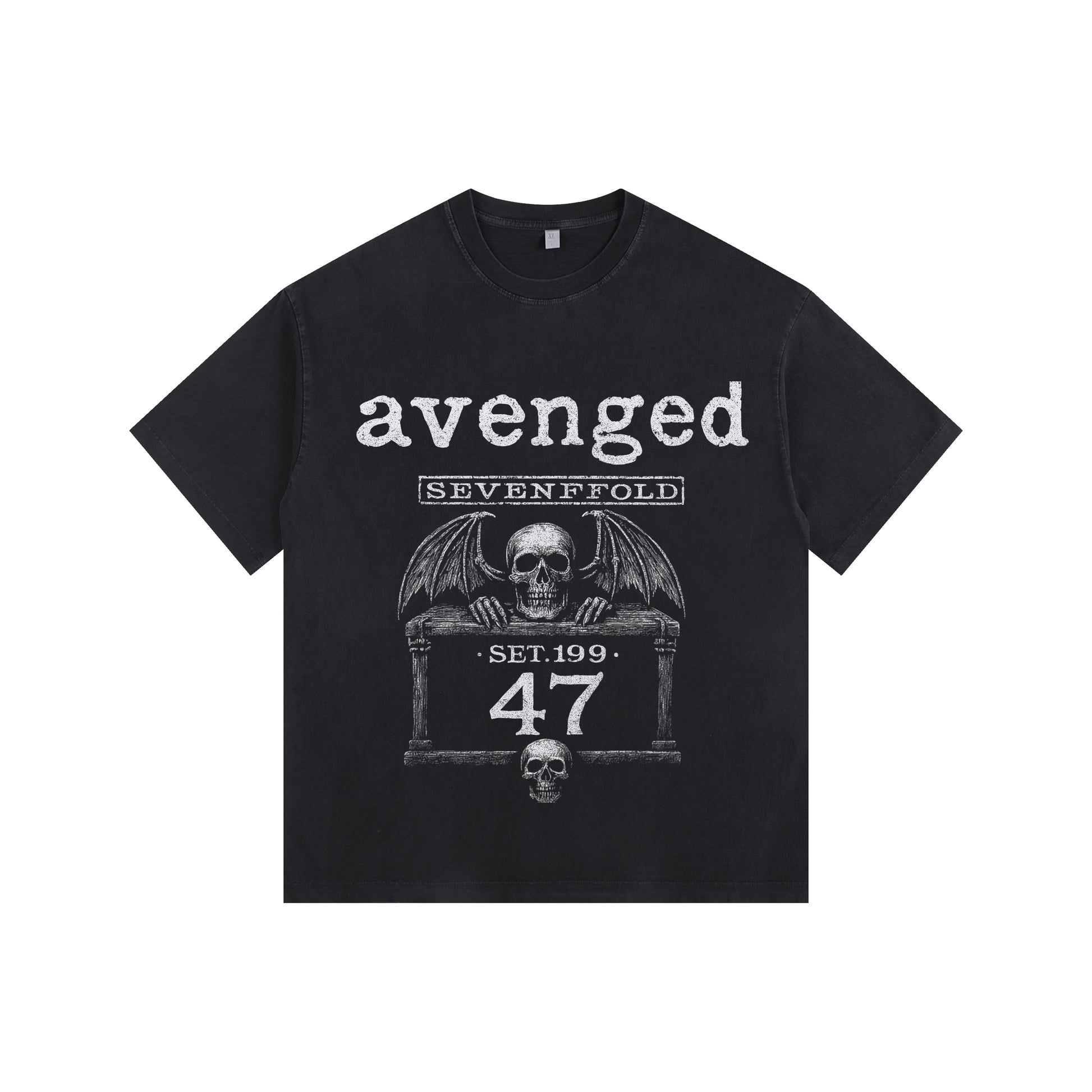 Death's Wooden Box Vintage-washed oversized T-shirt