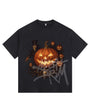 Halloween pumpkin Vintage-Washed Oversized T-shirt – [Halloween🎃]