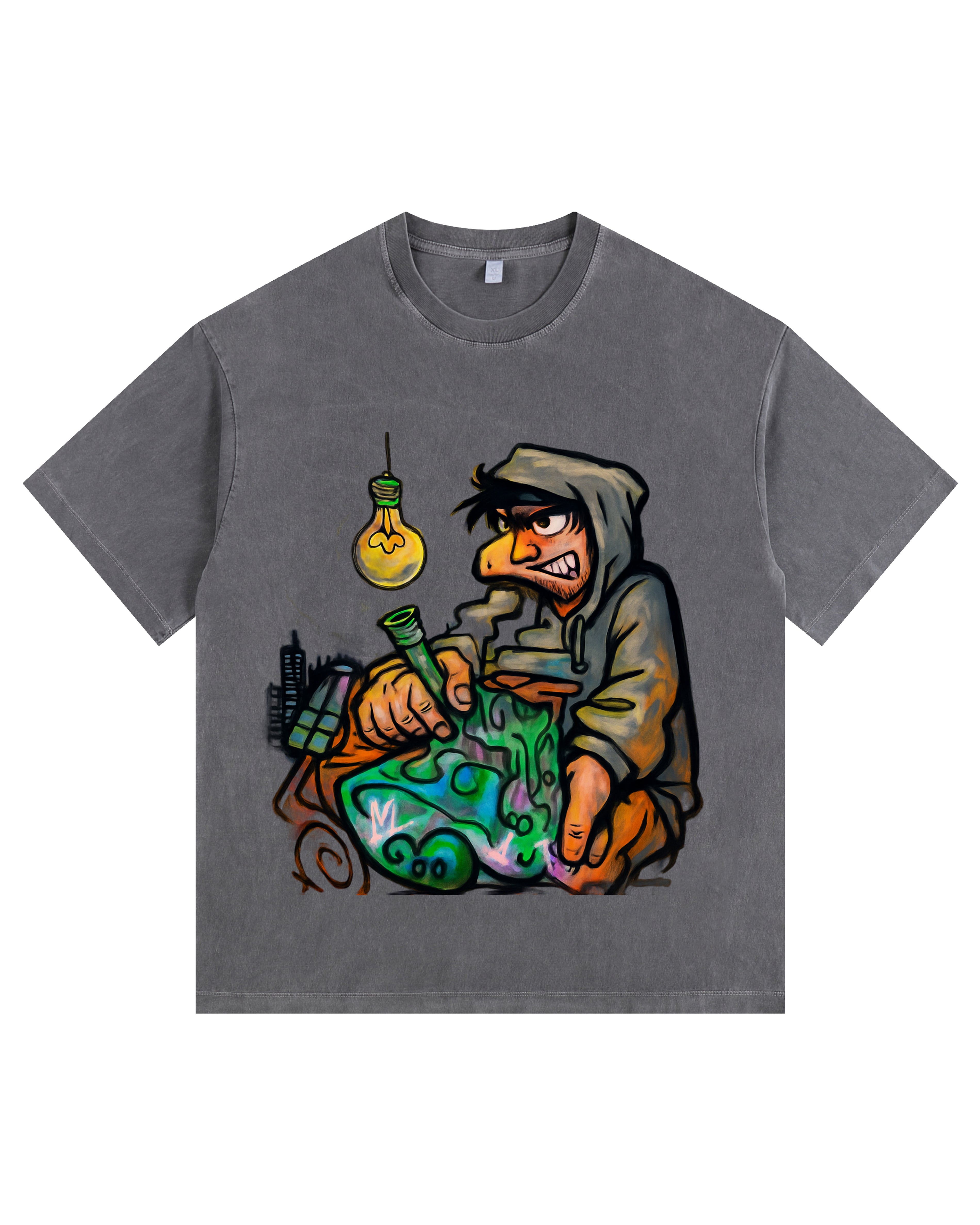 Badass Designer Vintage-washed oversized T-shirt