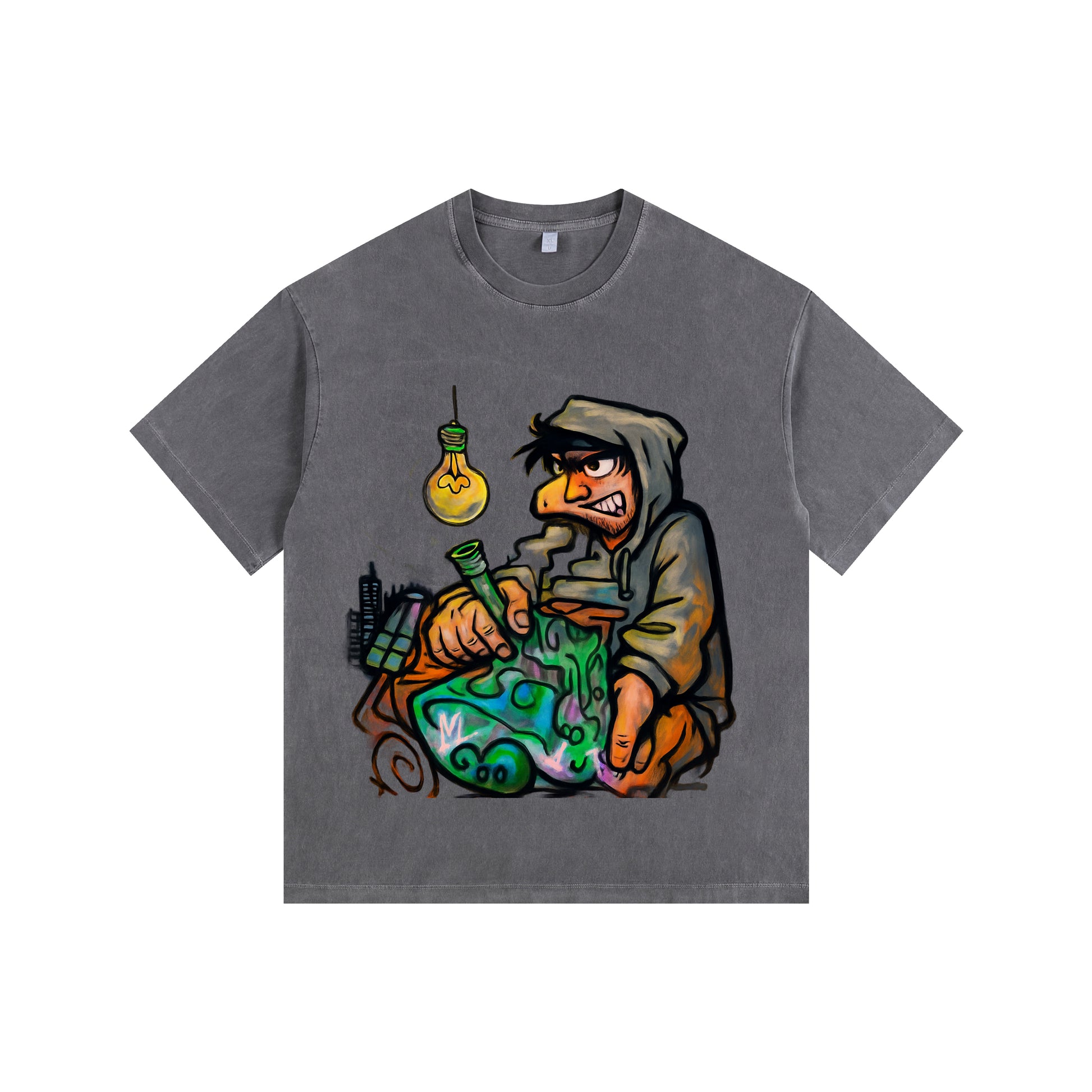 Badass Designer Vintage-washed oversized T-shirt