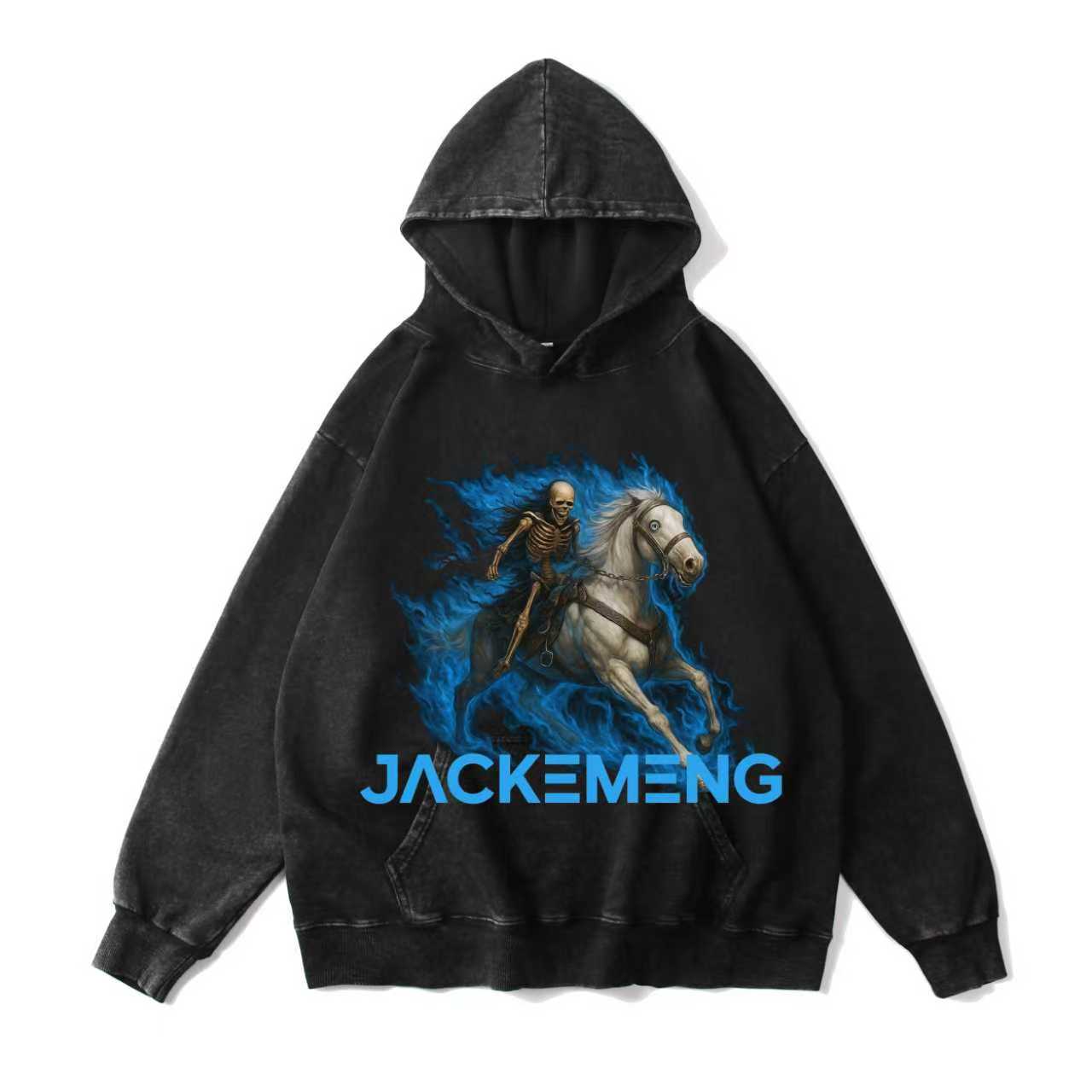 Crafty Skull Vintage-Washed  Hoodie