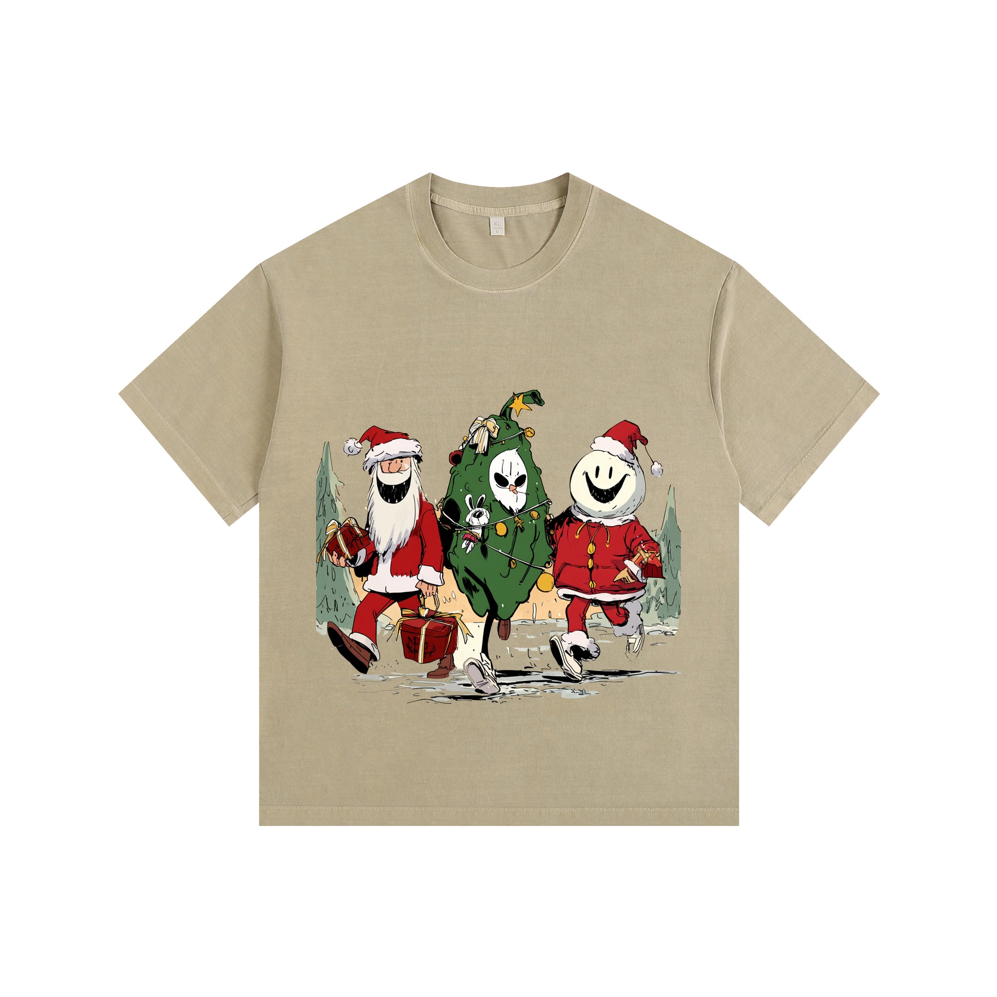 Santa's Buddy Vintage-Washed Oversized T-shirt – [Vintage Xmas '25🎄]