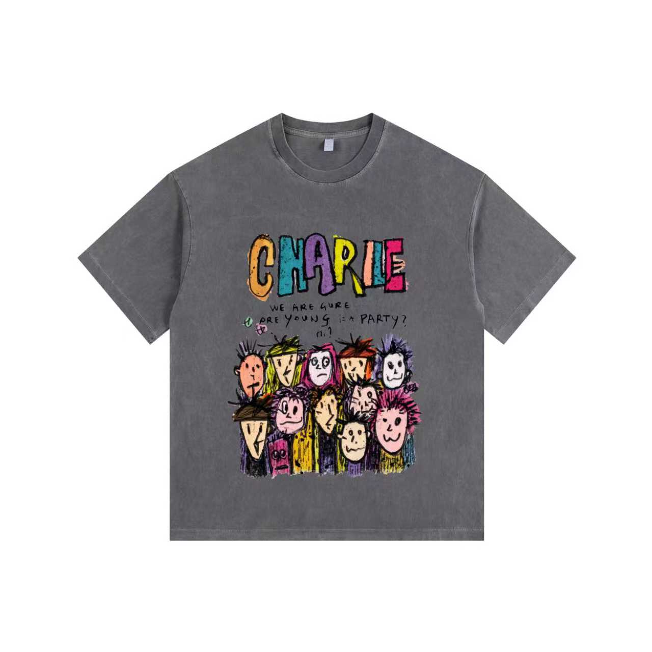 Vivid Crew Vintage-washed oversized tee