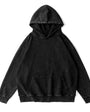 Solid color Vintage-washed oversize Hoodie